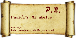 Paxián Mirabella névjegykártya